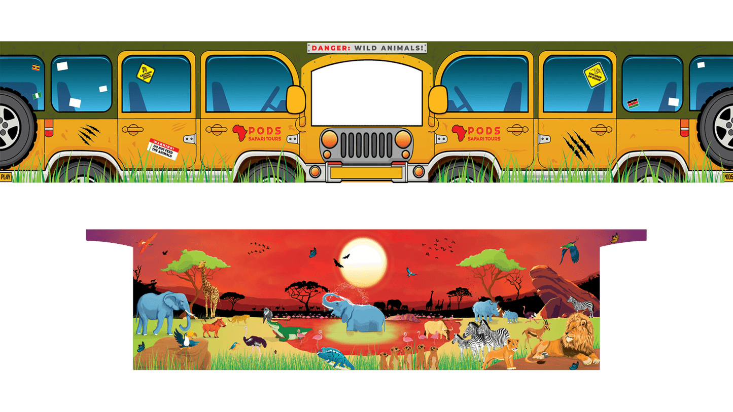 PODS Removable Theme Sunset Savanna Safari - PODS Playshop_name#